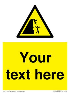 Custom Warning unstable cliff